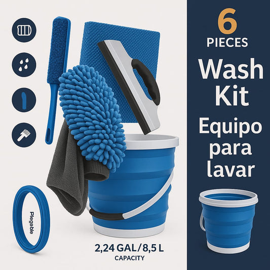 🧼 Kit Profesional de Lavado de Autos - 6 Piezas